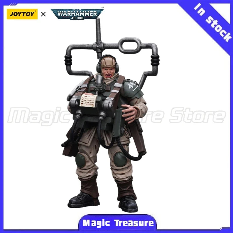 【MT】JOYTOY Warhammer 40K Astra Militarum Cadian Command Squad Veteran with MasterVox  Model Toy Gifts 1/18 Action Figure