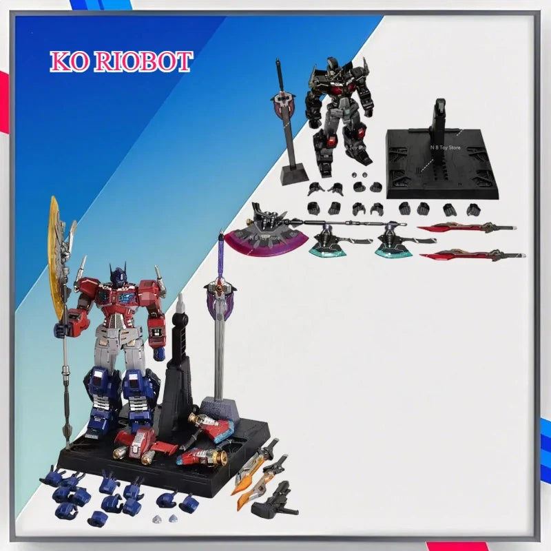 [In Stock] Mc Muscle Bear Ko Riobot OP Commander Transformation with A Modified Version of The Giant Ax Action Figure