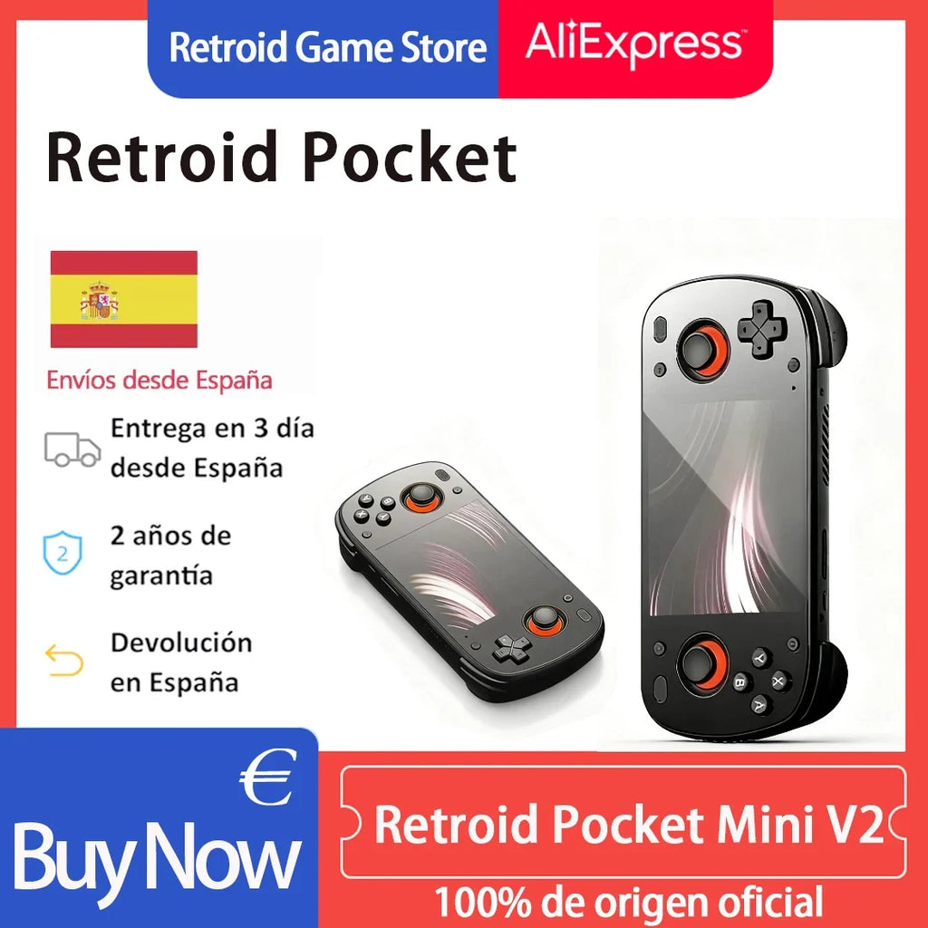 Retroid Pocket RP MINI V2 Portable Game Console, 3.92-inch AMOLED Screen, 4000mAh Hall Effect Joystick, SD865 Game Console, Gift