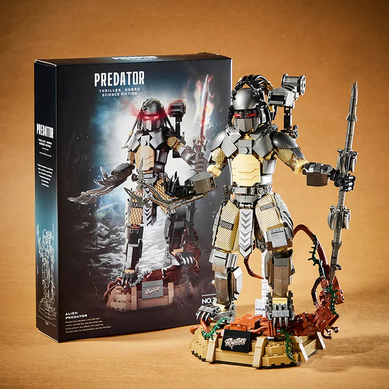 Creative MOC Predator Alien Figures Building Blocks Bricks DIY Alien Warrior Assembly Model Toys For Children Adult Boys Gifts