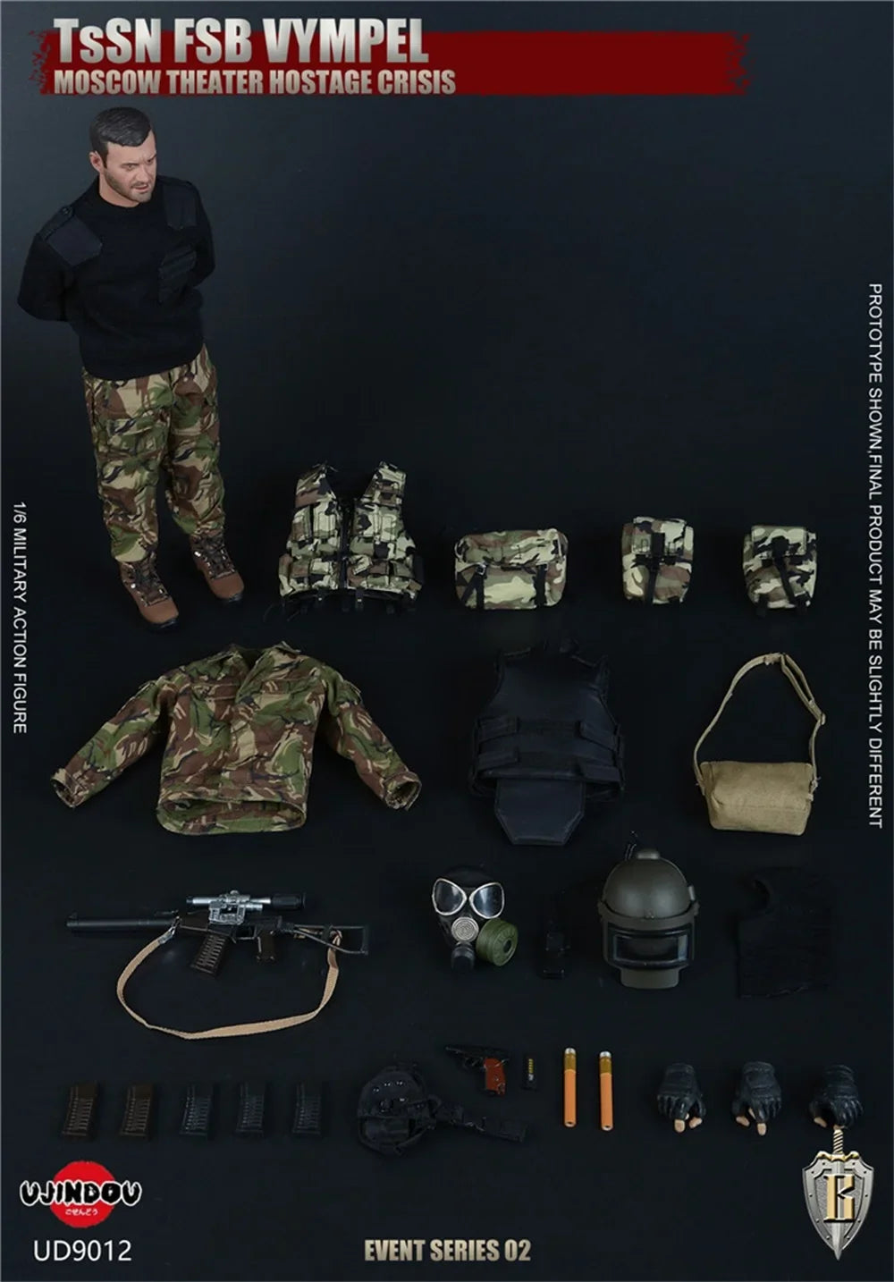 1/6 UJINDOU UD9012 Der russische Soldat Puppe Mann Männlich Komplettset Bewegliche Actionfigur Geschenk für Fans Sammeln ca. 30cm