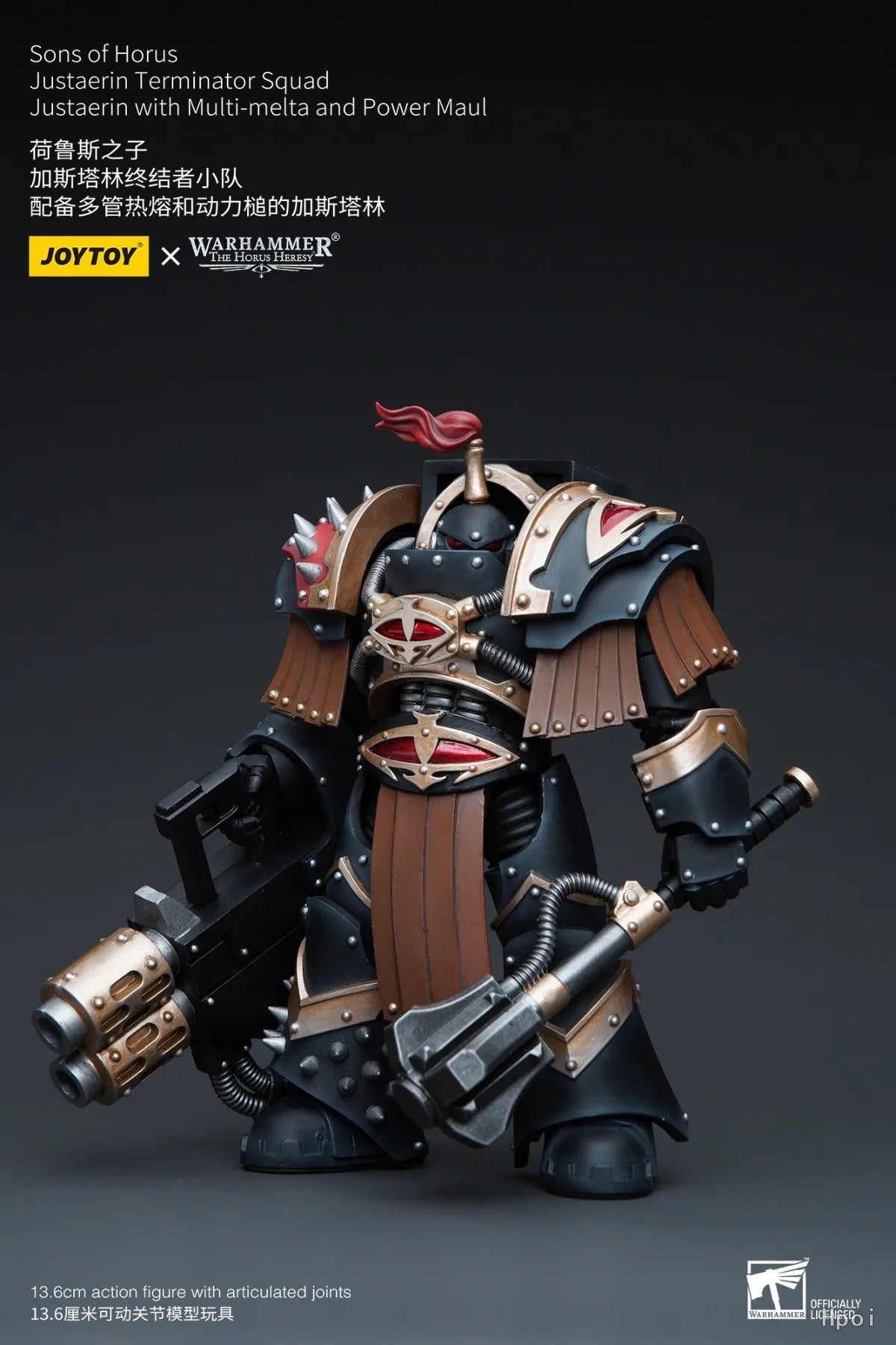 【Original】JOYTOY Warhammer 40K The Horus Heresy Sons of Horus Justaerin Terminator Squad Justaerin with Multi-melta Power Maul