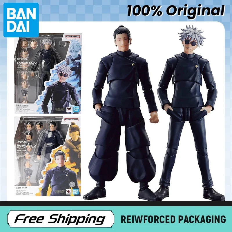In Stock BANDAI SHF Jujutsu Kaisen Satoru Gojo Suguru Geto Jujutsu High School Action Figure Original Toys Collection Model Gift