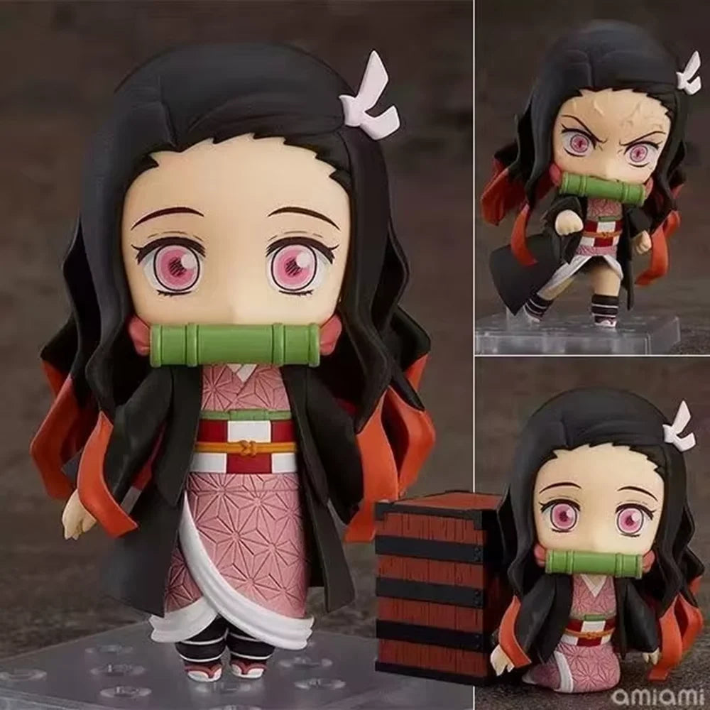 Demon Slayer Anime Series Action Figures Set - Tanjirou Nezuko Zenitsu Inosuke And Kyoujurou Collectible Dolls Gift