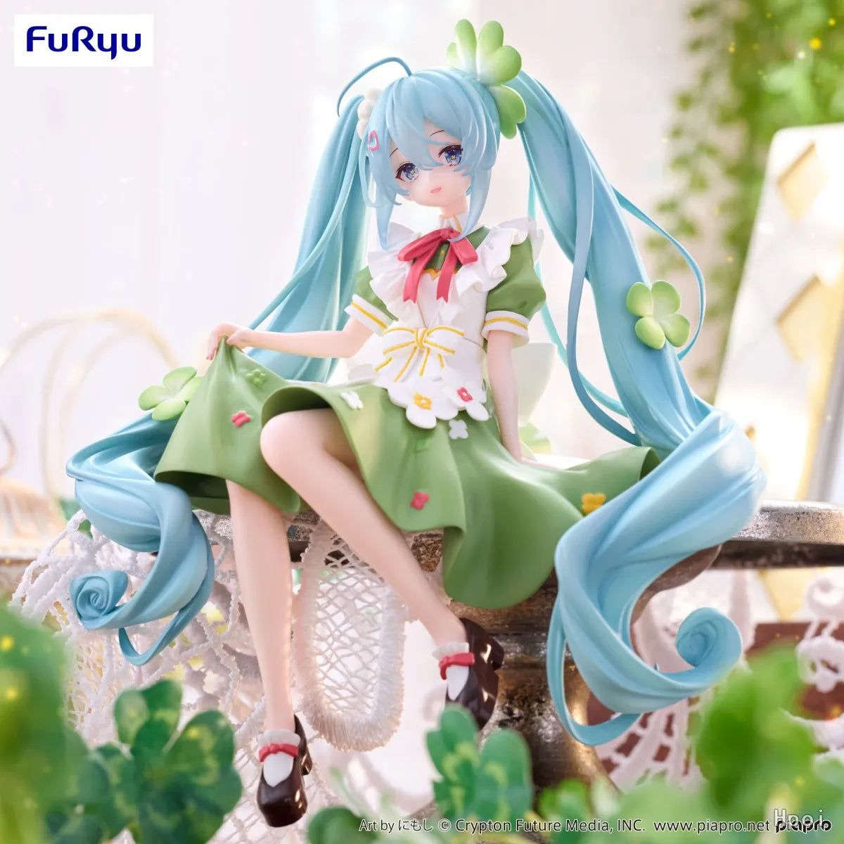 15cm Anime Figure Hatsune Miku Noodle Stopper Lucky Grass Fairy Action Figure PVC Collection Model Ornament Toys Gifts
