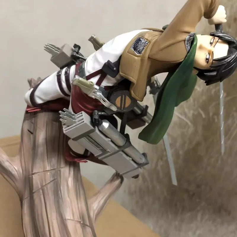 Attack On Titan Mikasa Ackerman Levi Figure Artfx J Ackerman Renewal Battle Damage Anime Model Toys Doll Christmas Gift Toy