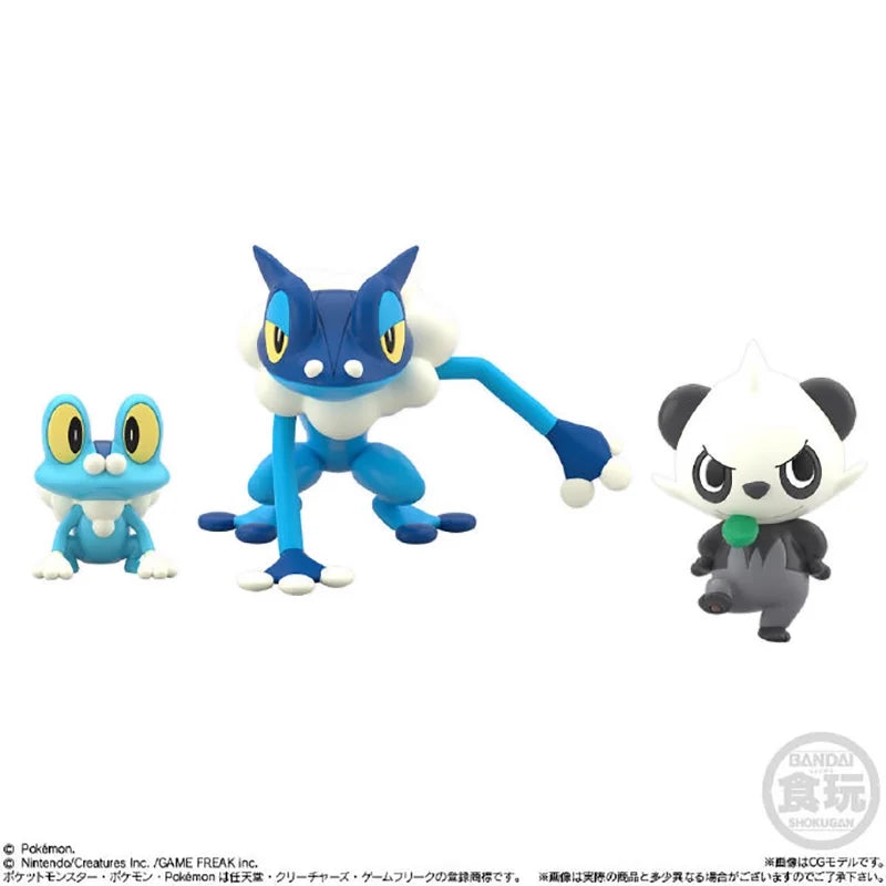 Original BANDAI Pokemon SHOKUGAN Kalos Region Serena Sylveon Greninja Action Figure Toy Pocket Monster Doll PVC Model Collector