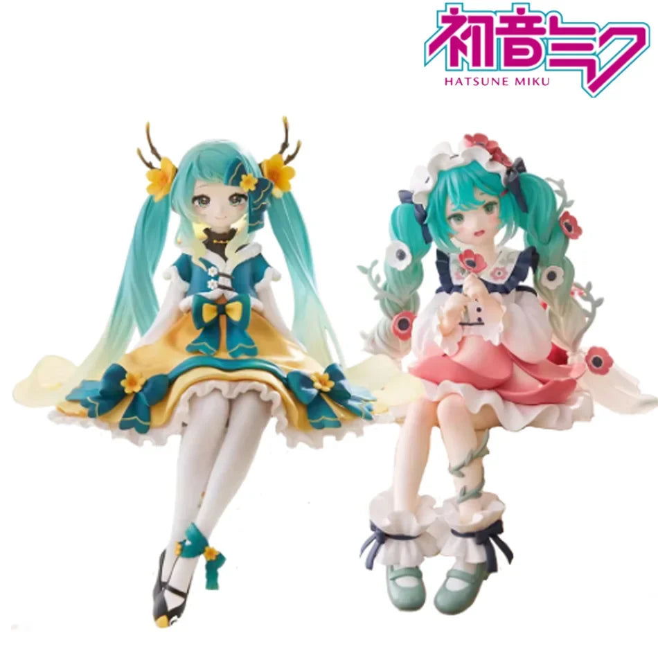 Anime Figure Hatsune Miku Toys Flower Fairy Collection MIKU Kawaii Cartoon PVC Action Figurine Model Dolls Birthdays Gifts Kids