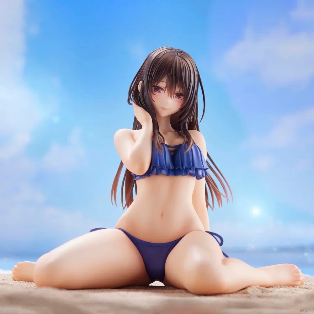 Original illustration figurine Minazumi Kasane sitting action figures Minazumi figurine PVC Model Toys Ornament Statue Gift 15cm