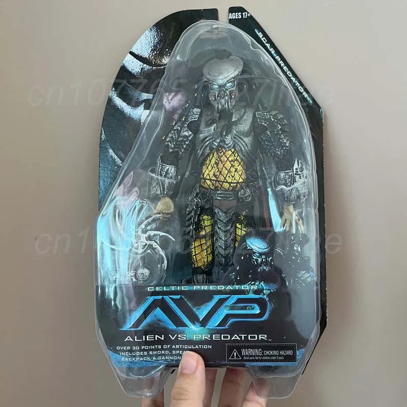 Alien Figure Celtic Predator Masked Scar Predator Figure Alien Action Figure Model Toys Joint Movable Doll Christmas Present