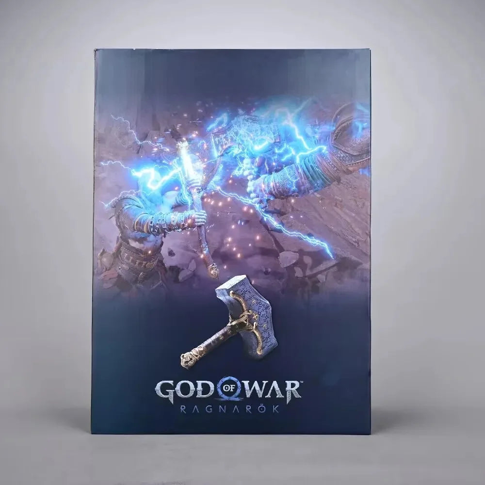 God Of War 5 Thor's Hammer GK Weapon Model PVC Figure Collection Model Toys New Year's Christmas Gifts 35cm