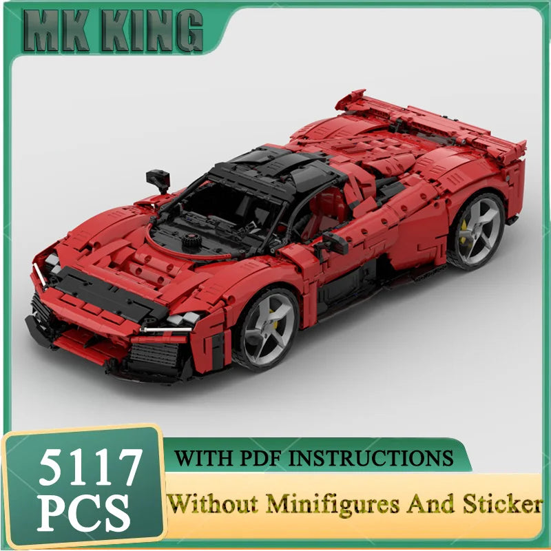 Super Sports Car Moc Building Bricks F80 Champion Speed Cars Model Building Technology Modular Block DIY Toy Holiday Gifts