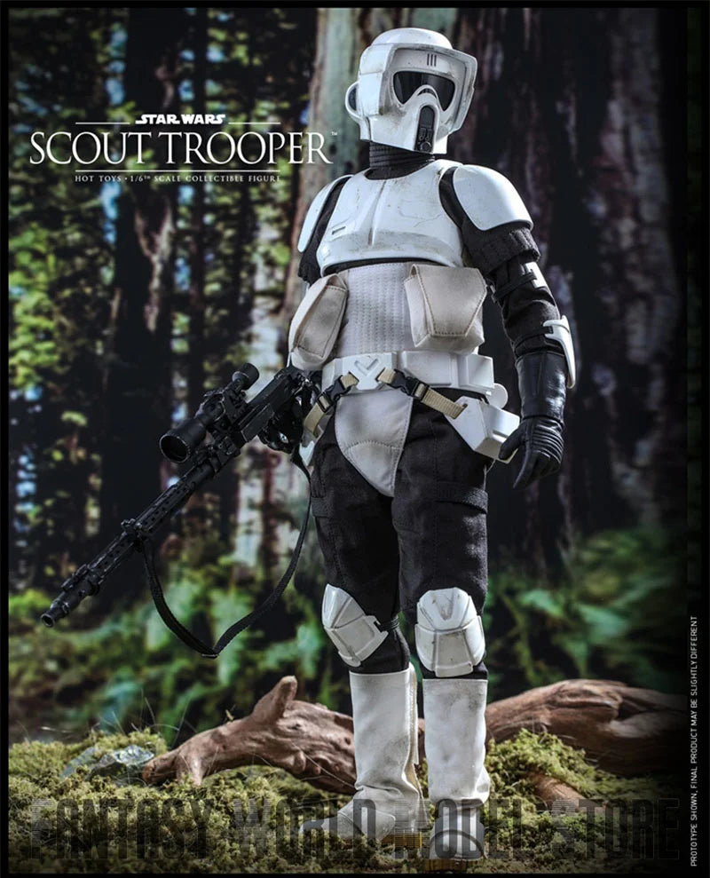 In Stock Hot Toys MMS611 1/6 Scale Return of the Jedi Scout Trooper Full Set Collectible 12'' Male Soldier Action Figure Model