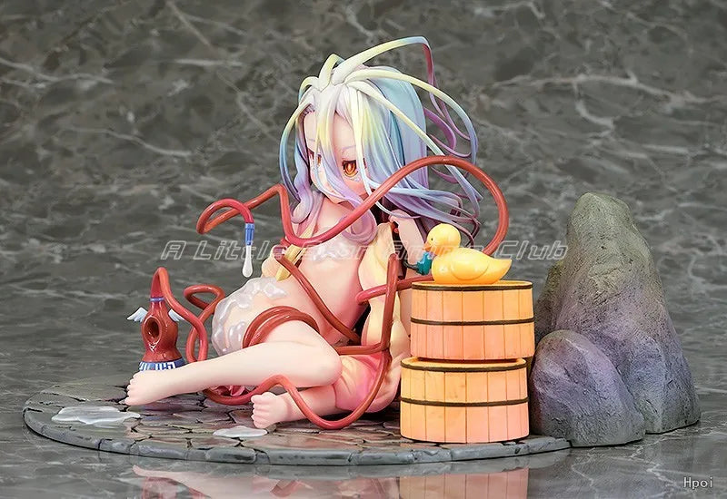 In Stock Original Phat!  NO GAME NO LIFE Shiro Hot Spring Edition Anime Figures Models Collection Toys Gifts