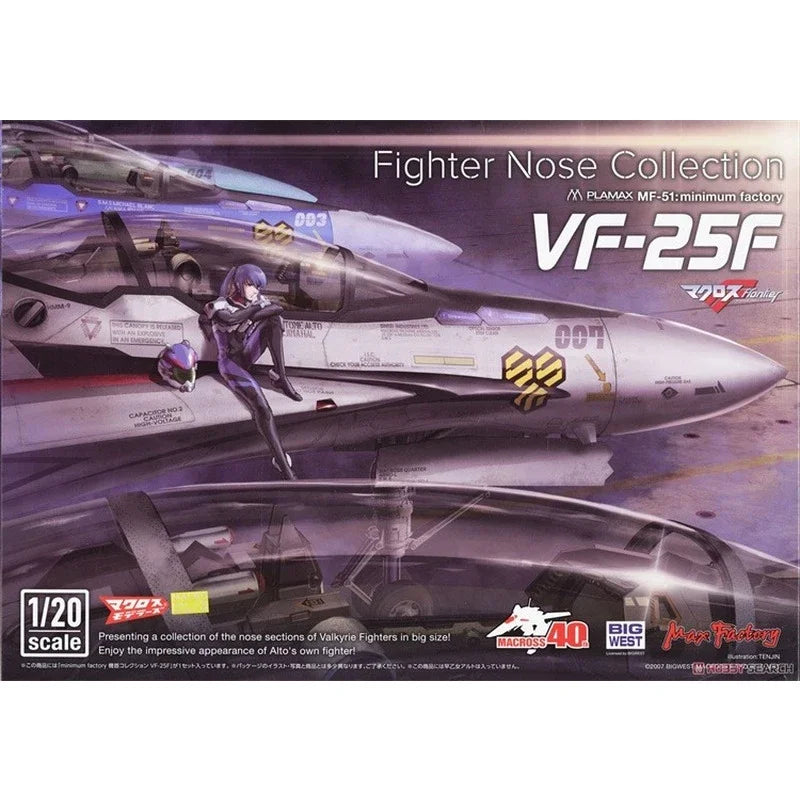 Echte Macross Delta Actionfigur PLAMAX Kämpfer Nase MF-51 VF-25F Sammlermodell Anime Actionfigur Spielzeug für Kinder