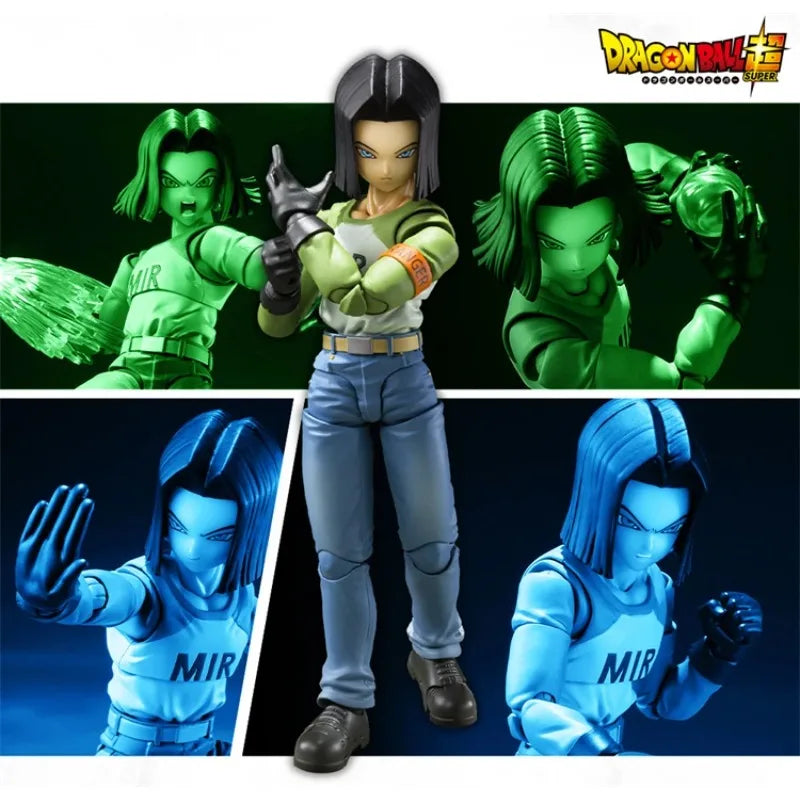 In Stock Bandai S.H.Figuarts Dragon Ball Super Android 17 Android 18 Tournament of Power Anime Figure The Perfect Gift for Kids