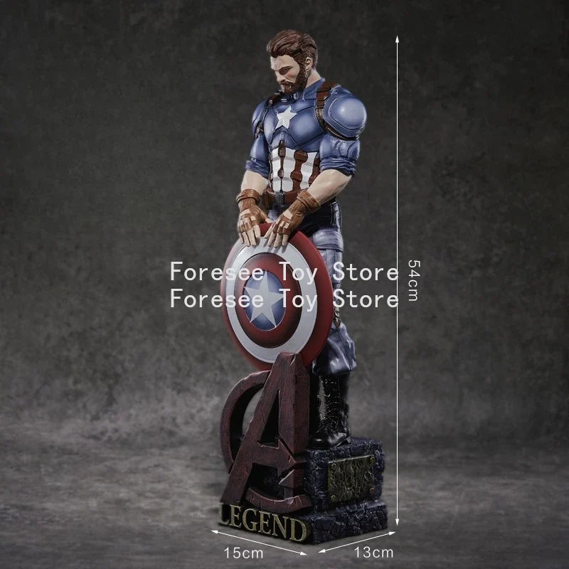 54cm Captain America Figure The Avengers Anime Surroundings Figures Collection Desktop Ornament Decorations Best Gifts for Boys