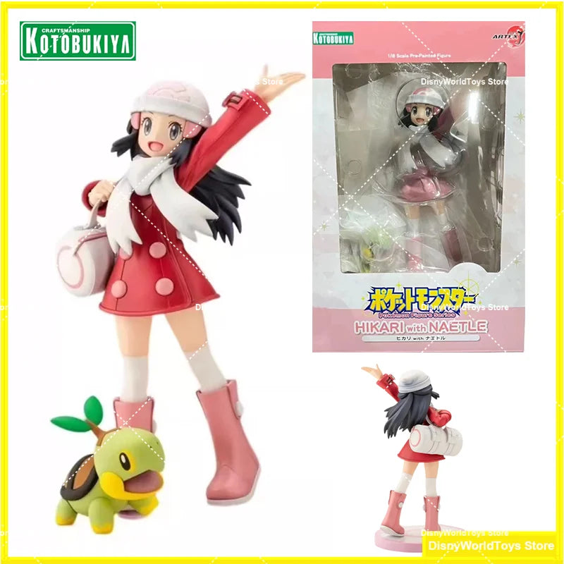 100% Original Kotobukiya ARTFX J Pokemon Series Dawn With Turtwig 1/8 In Stock Anime Collection Action Figures Model Toys