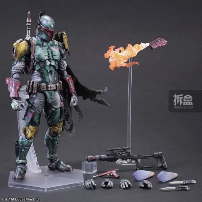 SQUAREENIX Original PLAY ARTS Modified Star Wars Series Darth Vader\Boba Fett Anime Action Figure Model Toys Gifts Fo Boys