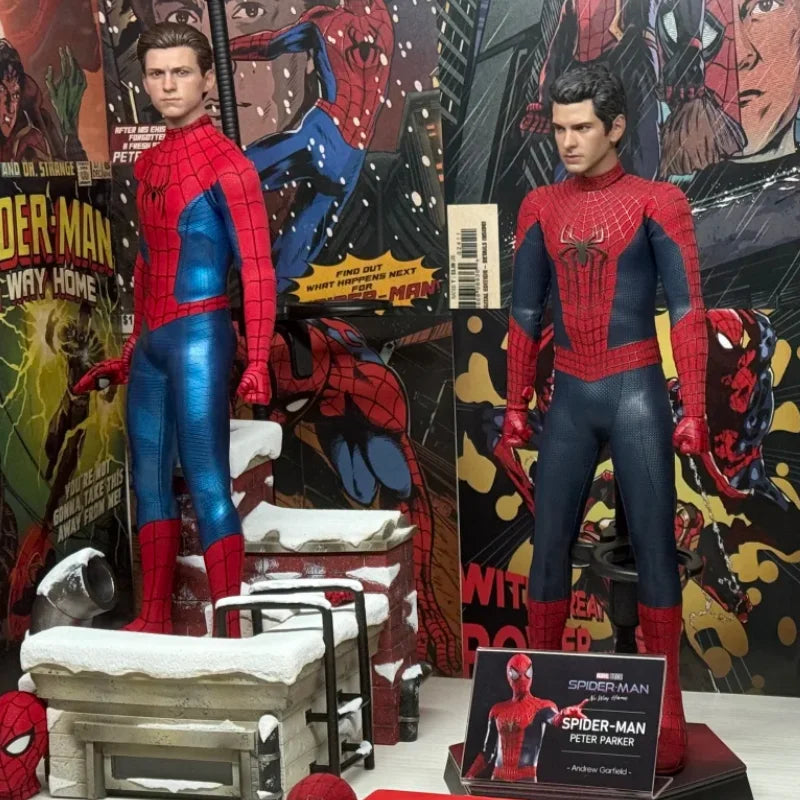 Hot Toys Mms679 Mms680 Mms658 Marvel Spider-Man No Way Home Neuer rot-blauer Anzug Anime-Actionfigur-Sammlung Kindergeschenke