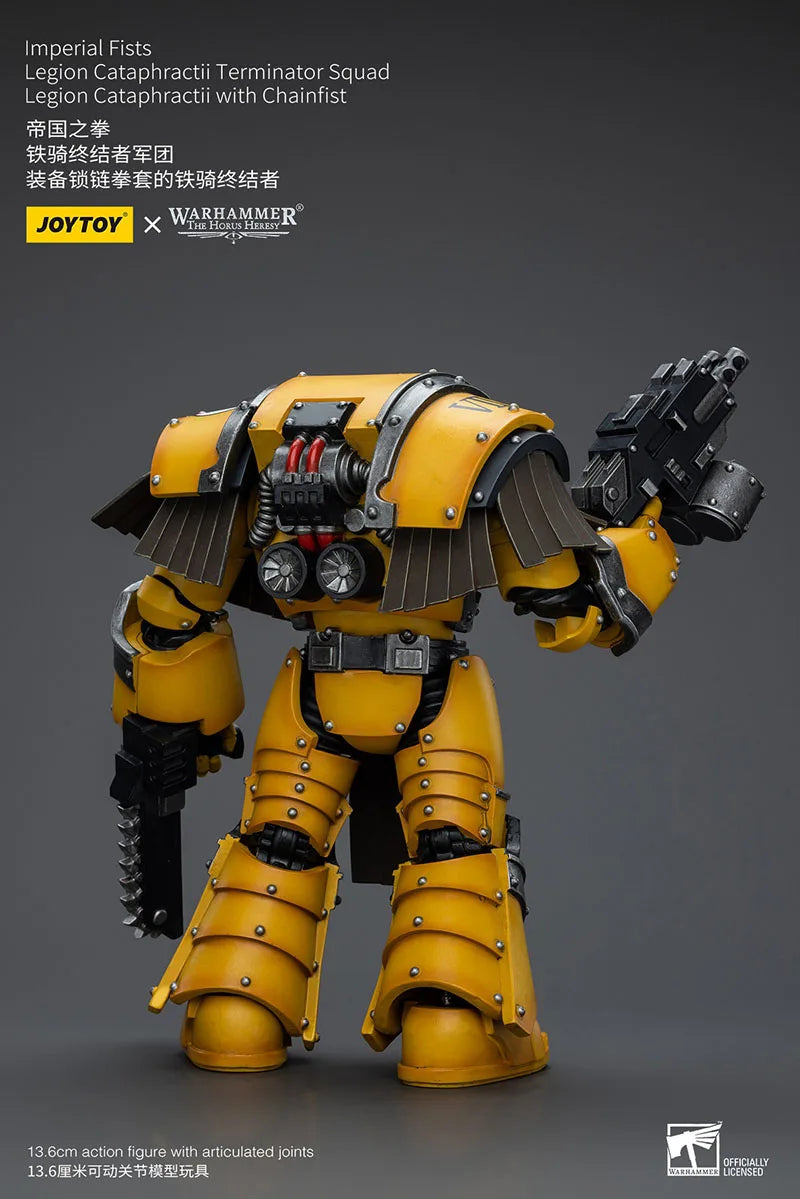 JOYTOY Warhammer 30K 1/18 Imperial Fists Legion Cataphractii Terminator Squad Action Figure Game Military Soldier Figurine Toy