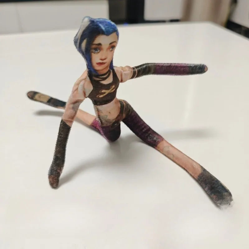 Arcane Jinx Funny Doll Anime Vi Ekko Movable Toy Shapeshift Figure Cartoon Multi-Jointed Mannequin Model Statue Ornaments Gift