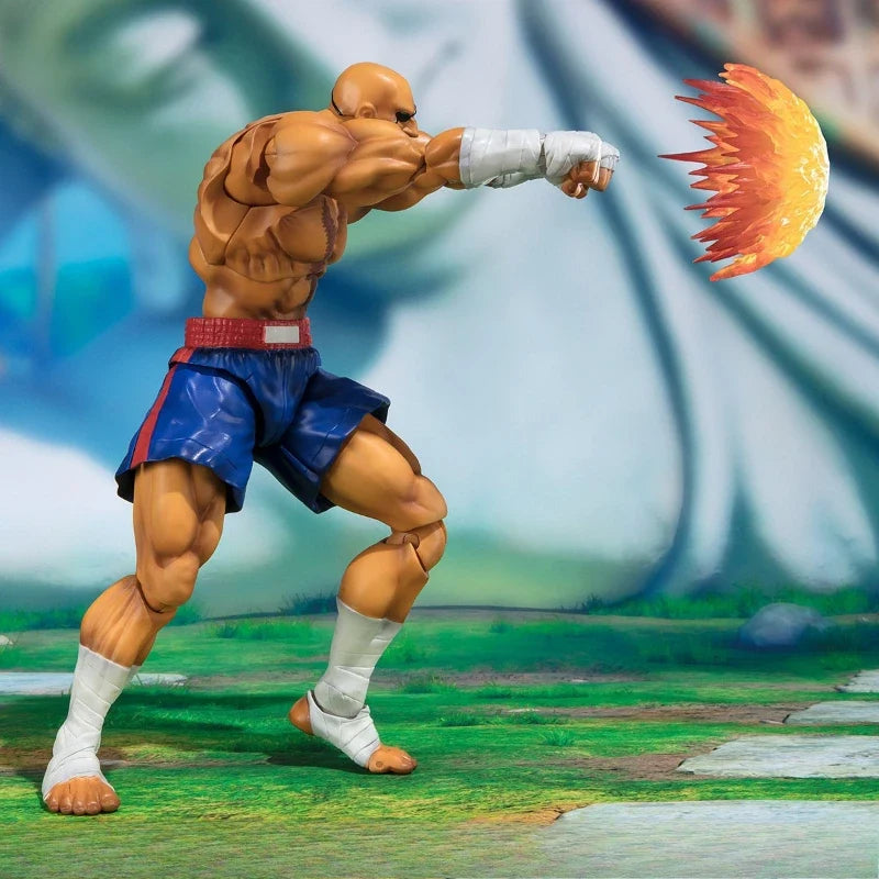 BANDAI Original S.H.Figuarts Series《Street Fighter》Chun - Li，Ken Masters，Sagat Figure Assembly Ornament Toys Collectible Model