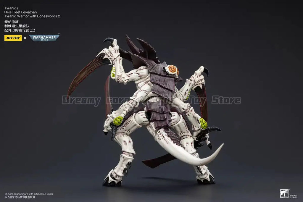 【In Stock】JOYTOY Warhammer 40K Tyranids Hive Fleet Leviathan Tyranid Warrior with Boneswords 2 1/18 Action Figure Articulated