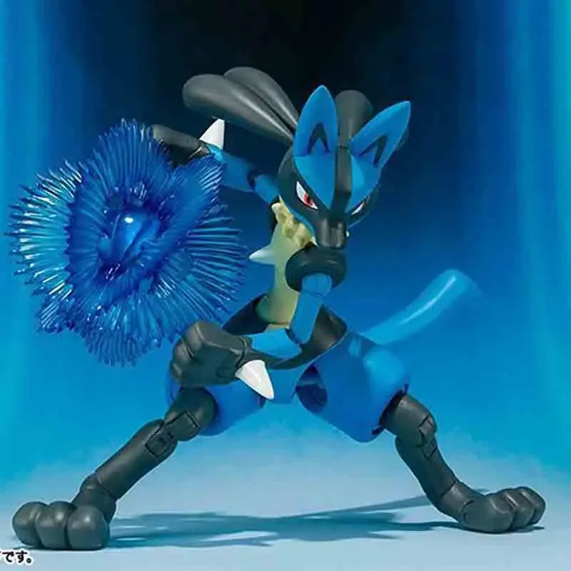 Bandai Genuine Original  SH FIGUARTS SHF POKEMON LUCARIO MOVABLE Action Figure Toys For Boys Girls KidsChristmas GiftCollectibl