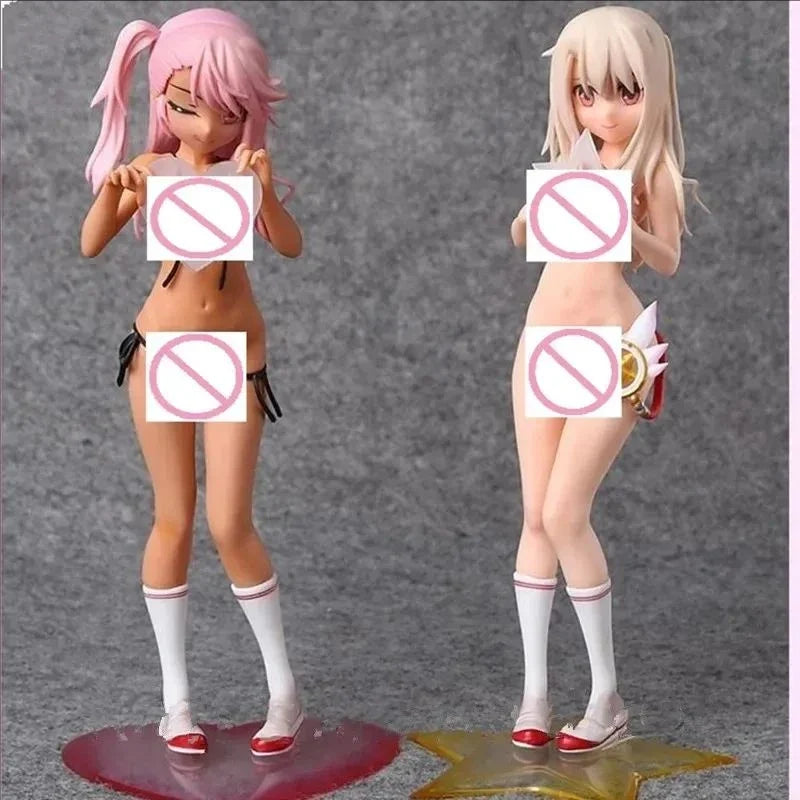 21cm Sexy Anime Fate Kaleid Liner Prisma Illya Illyasviel and Chloe Von Einzbern Puella Magic Madoka Sakura PVC Action Figure