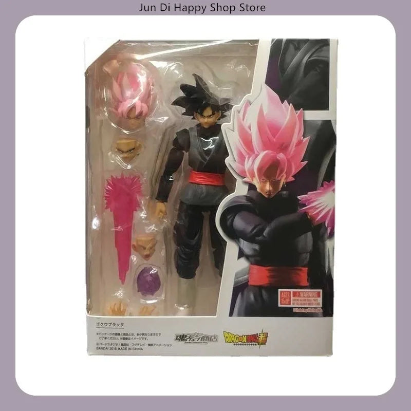 14cm Dragon Ball Goku Black Saiyan Zamasu Rose Articulated Action Figure Anime Model Statue Desktop Decoration Gift
