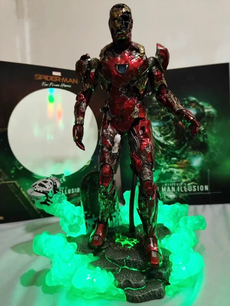 Hottoys Spider-Man Mysterios Iron Man Illusion 1/6 Scale Gelenkfigur Film-Peripherie Sammlerstück Desktop-Ornament Geschenk