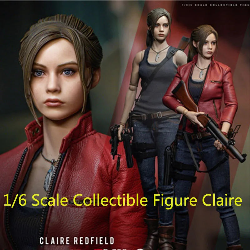 Auf Lager 1/6 Soldatin Claire Redfield mit Waffe Komplettset 12'' Actionfigur Körper Beste Sammlung NAUTS x DAMTOYS DMS031