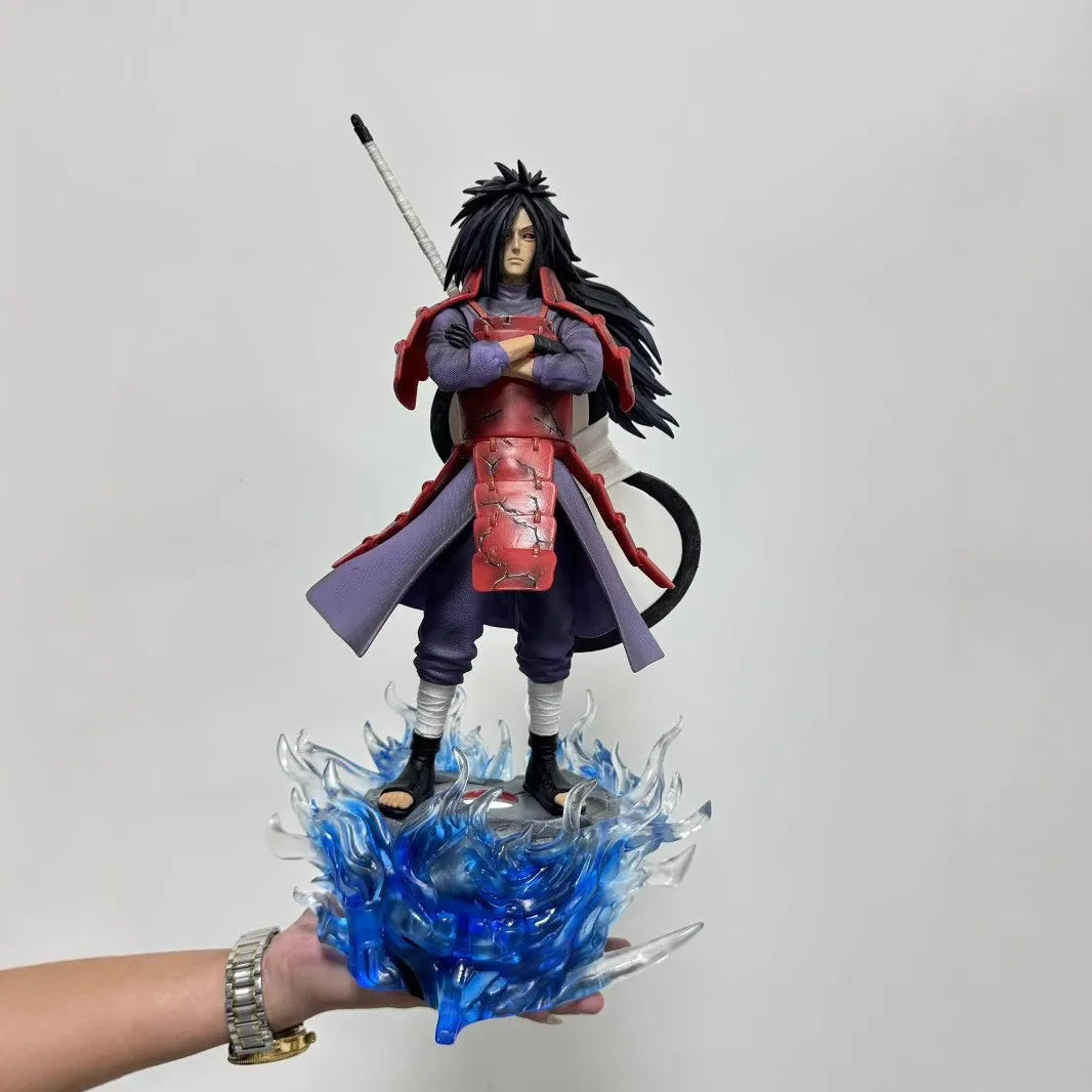 Naruto Anime Handmade CW Door God Spotted Soil Reincarnation Uchiha Madara 42CM Model GK Statue Trendy Play Ornament Wholesale