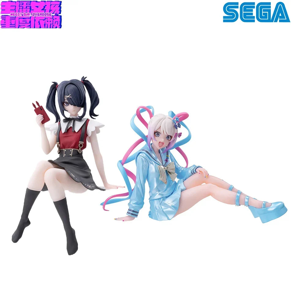 14CM Anime NEEDY GIRL OVERDOSE Noodle Stopper Figure KAnge Sitting Animation Model Toy Gift Collection Decoration Ornaments