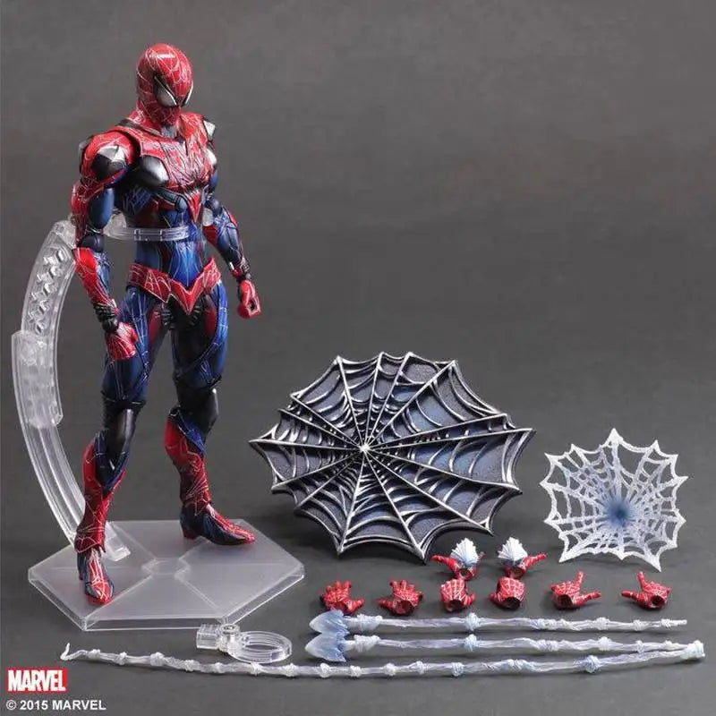 Marvel Spider-Man Gelenkige Actionfigur mit austauschbaren Händen und Netz-Teilen für die Schreibtischdekoration von Marvel Comic Fans