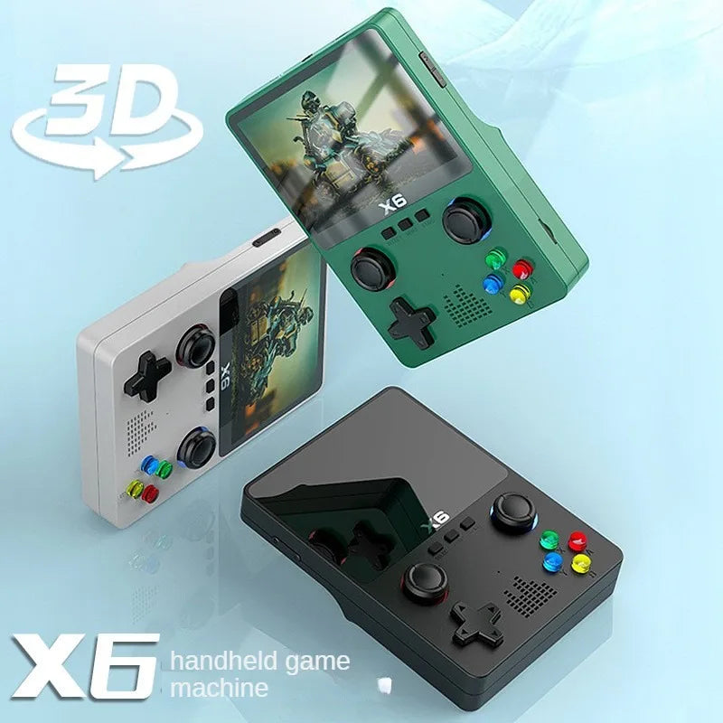 New X6 3.5Inch IPS Screen Handheld Game Player Dual Joystick 11 Simulators GBA Video Game Console for Kids Gifts