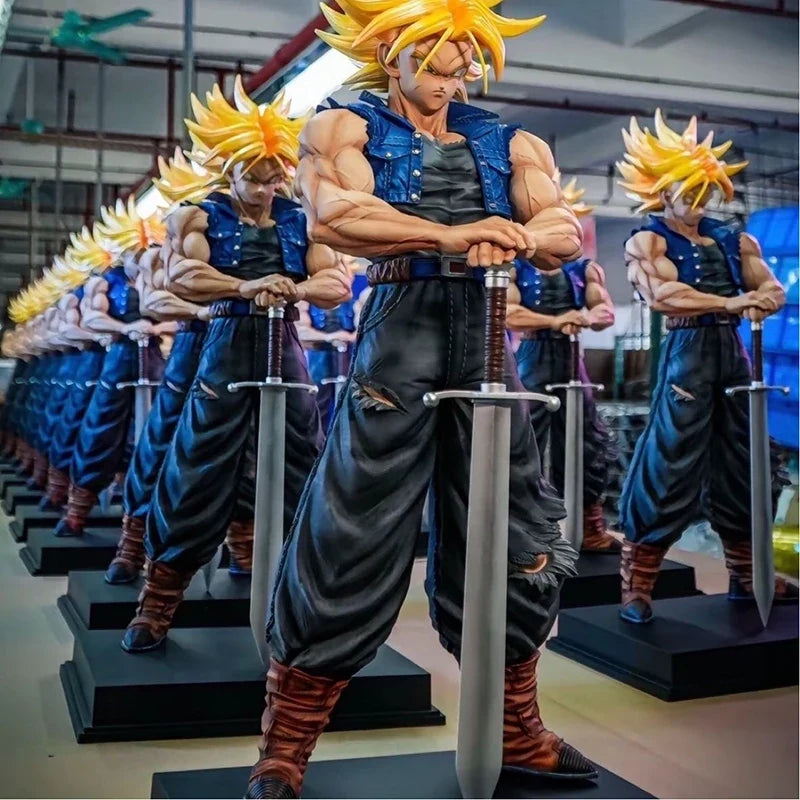 53cm JT Statue Dragon Ball Z 2% Trunks Torankusu Future Super Saiyan Large Size Action Figures Collection Mode Doll Toy Gift
