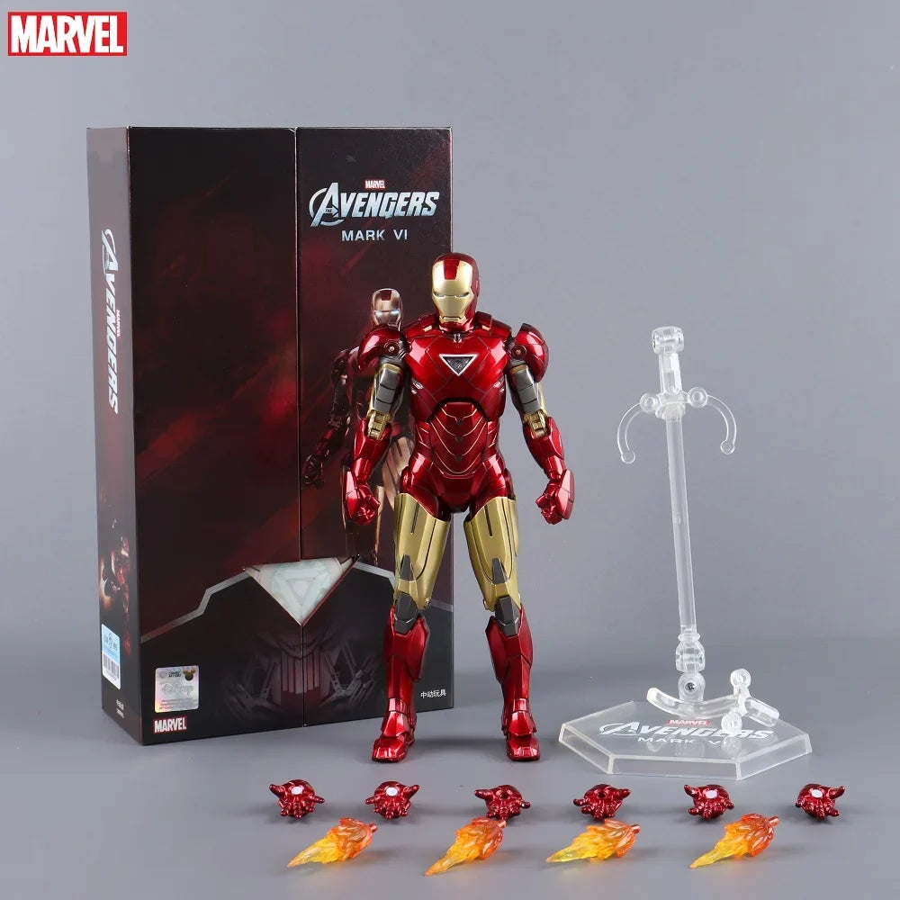 ZD Toys Iron Man Action Figure Mark 35 Red Snapper Iron Man MK 24 MK 22 MK 47 Tony Stark Ironman Figure Action Collect Toy Gift