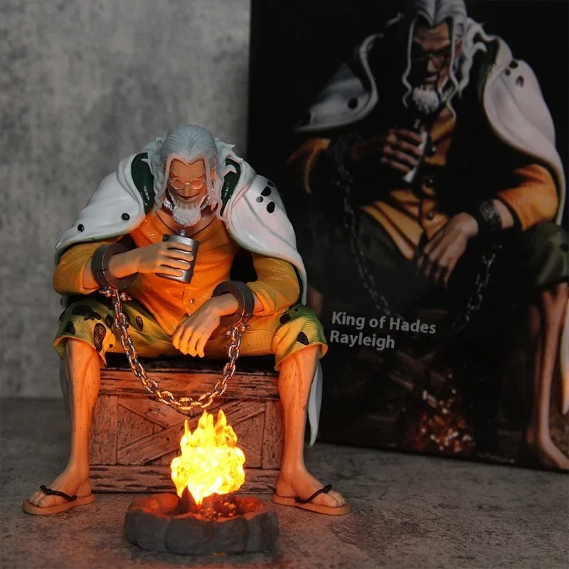 Anime One Piece Silvers Rayleigh Action Figures Pvc Model Statue Room Collection Decoration Ornament Toys Birthday Gifs