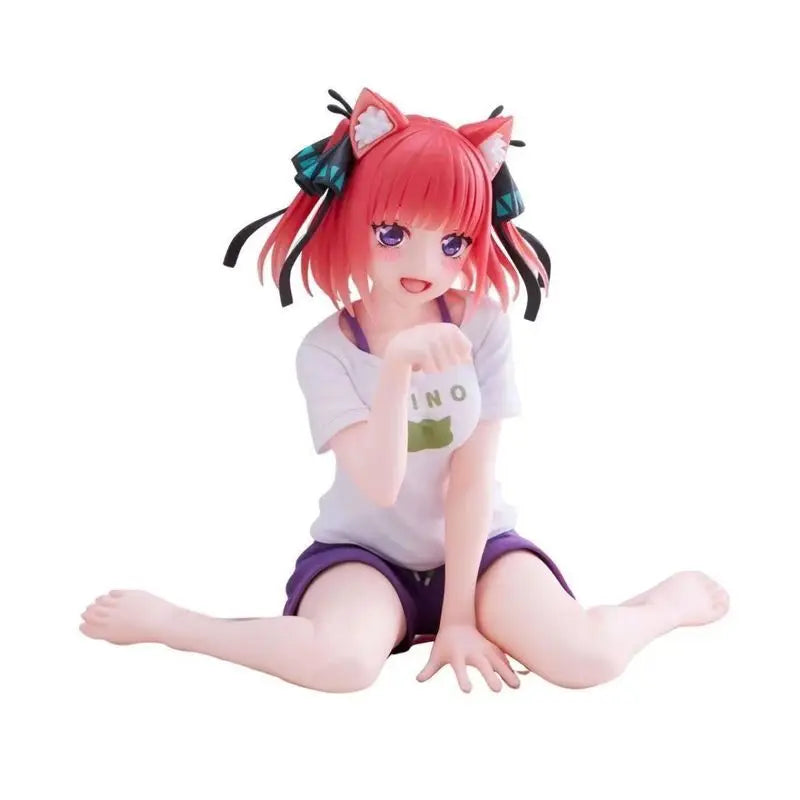 Five Equal Flower Wedding Bride Nakano Nino Cat Home Outfit Anime Figure Ornament Boy Gift