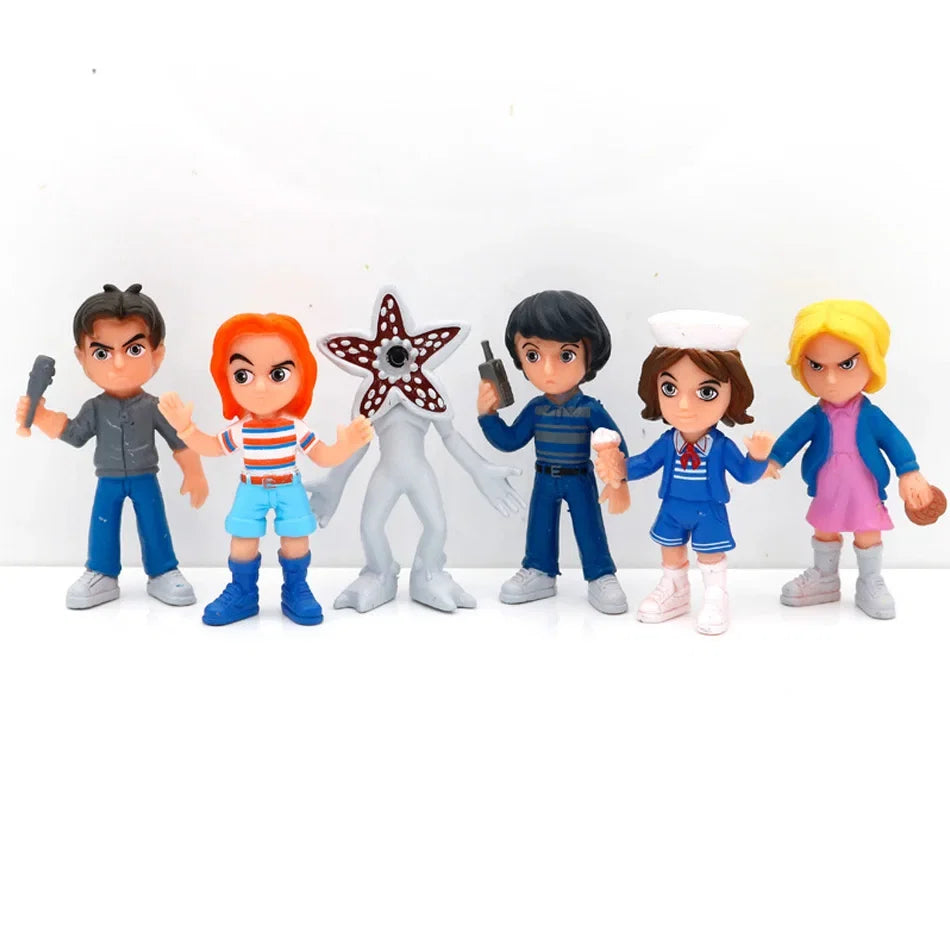 New 6pcs/set Something strange Figure Toy Will Byers Eleven Dolls Action Figure Cake Collect Decoration Christmas Gift