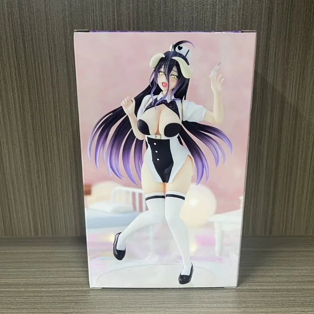 In Stock System Service Original Genuine Anime Overlord Vivit Figure Albedo Nurse Ver. 18cm Collections Models Toy Figures Gift