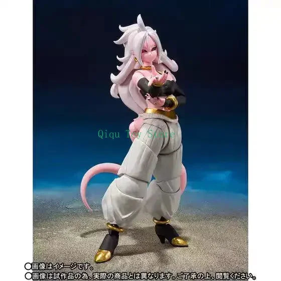In stock Bandai Shf Dragon Ball Z Android 21 S.h.figuarts Genuine Collectible Action Figure Anime Model Toys Gift