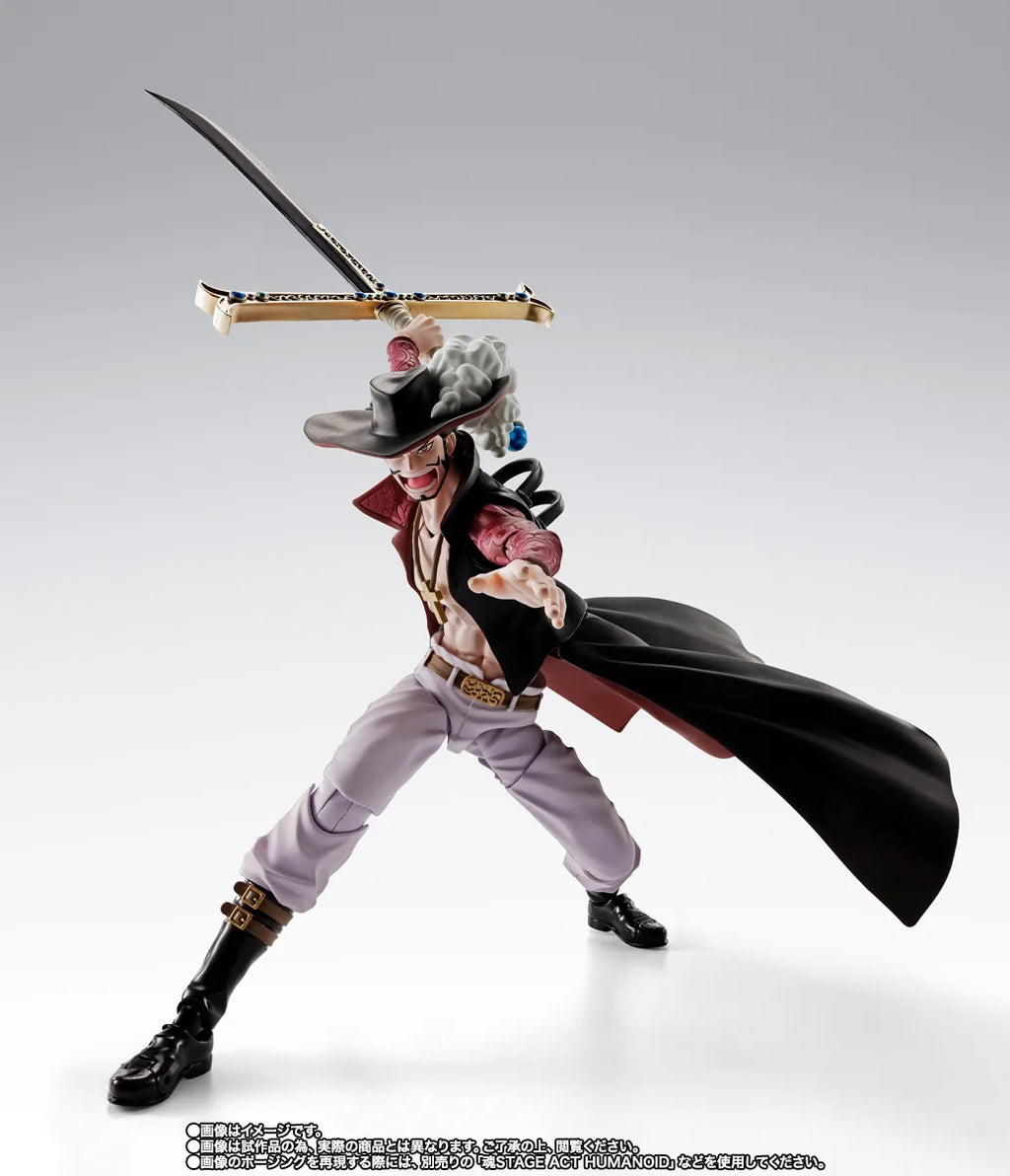 Original BANDAI S.H.Figuarts ONE PIECE DRACULE MIHAWK Anime Figure Toys PVC Model Collection Movable Action Figurine