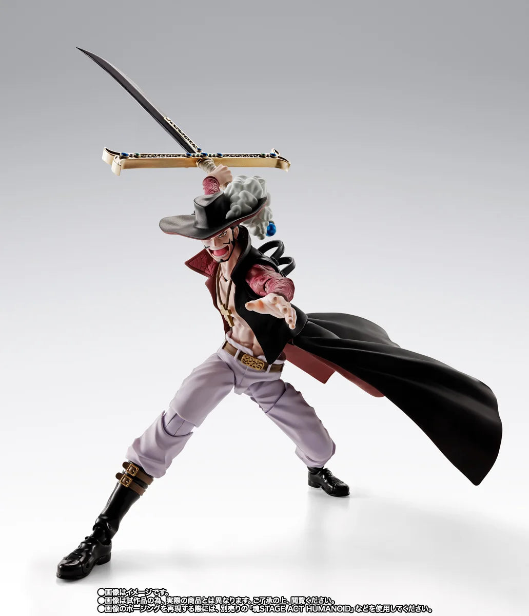 Original BANDAI S.H.Figuarts ONE PIECE DRACULE MIHAWK Anime Figure Toys PVC Model Collection Movable Action Figurine