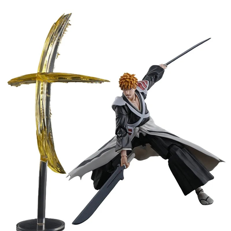 Bandai Genuine SHF BLEACH Ichigo Kurosaki Toushiro Hitsugaya Byakuya Kuchiki Kenpachi Zaraki Renji Abarai Anime Figure Model Toy
