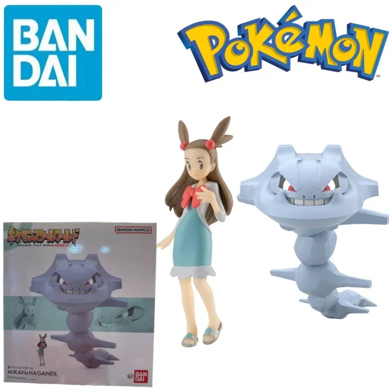 Bandai Original Scale World POKEMON Johto Region Jasmine Steelix Collectible Model Decoration