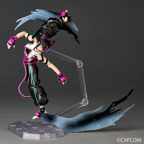 100% Original Kaiyodo Street Fighter 6 Juri Amazing Yamaguchi Revoltech Juri In Stock Anime Action Collection Figures Model Toys