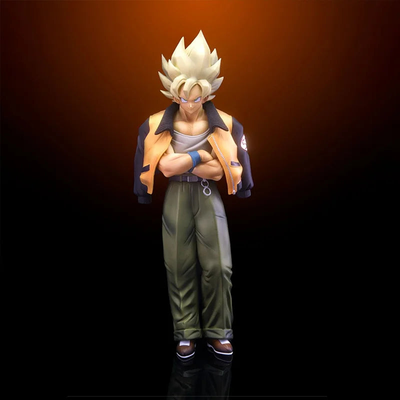 31cm Vf Civilian Clothes Son Goku Dragon Ball Anime Figures Boys Doll Decorative Statue Model Pvc Collection Toys Birthday Gifts